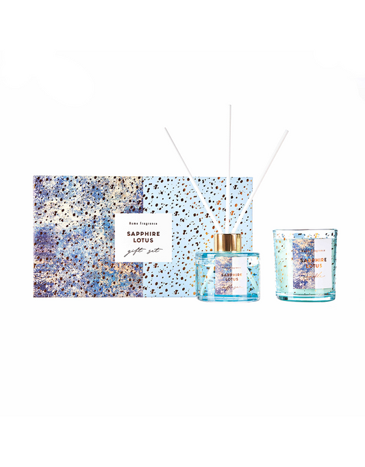 SET DE VELA & DIFUSOR SAPPHIRE LOTUS