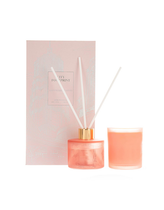 SET DE VELA & DIFUSOR CITY SAPPHIRE LOTUS