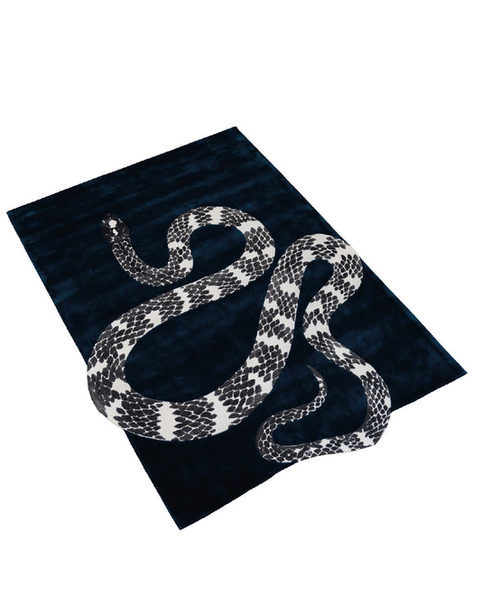 TAPETE BLUE SNAKE HANDMADE