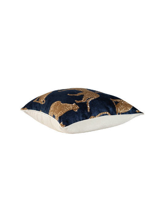 COJÍN CHEETAH TEAL 60 CM