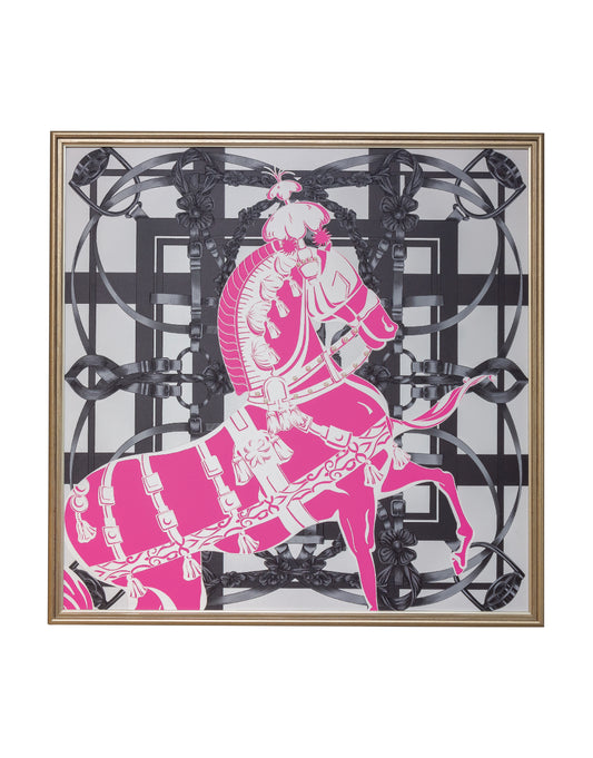CUADRO CABALLO ROSA NEGRO
