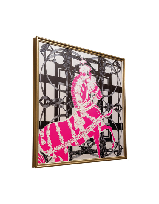 CUADRO CABALLO ROSA NEGRO