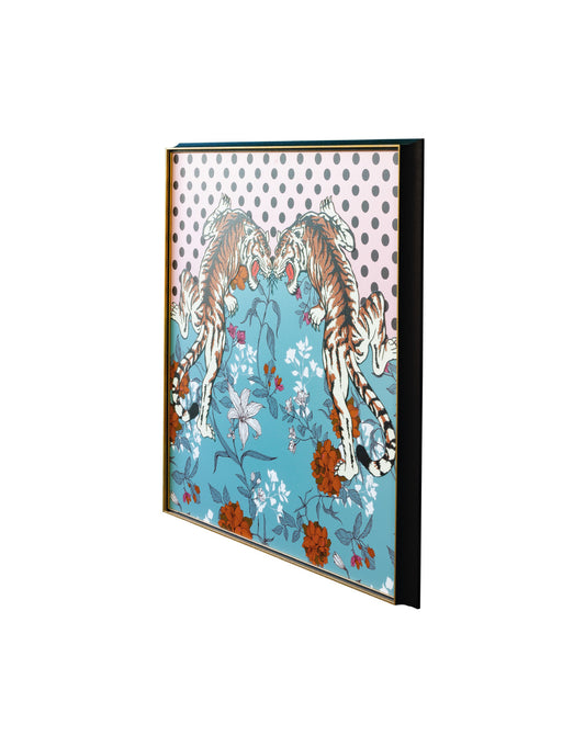 CUADRO DOTS TIGERS FLOWERS
