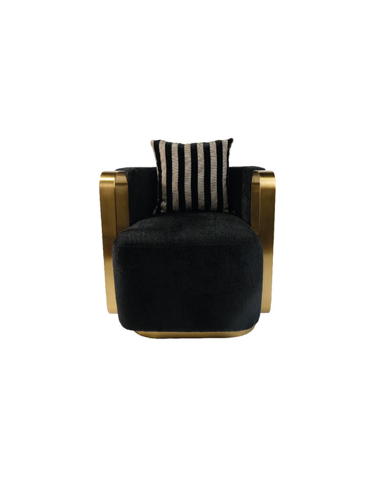 SILLON VITO HANI BLACK STRIPES - LINEA B