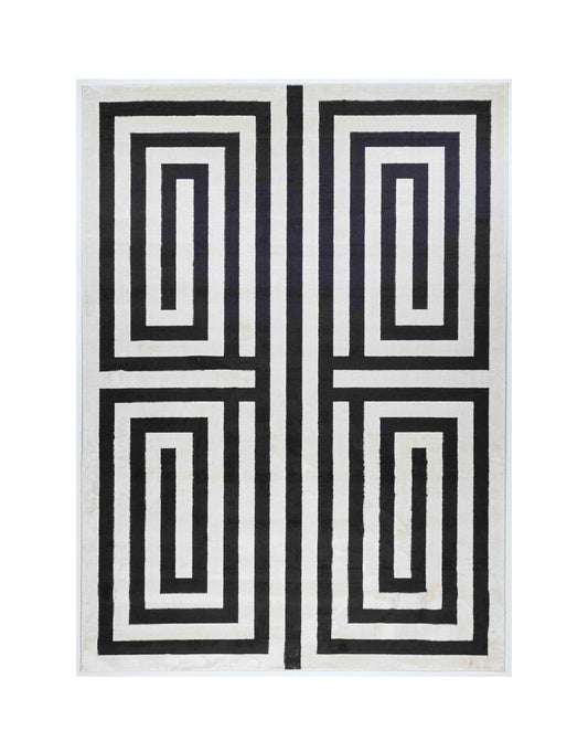 TAPETE OPTIKA BLANCO NEGRO - T9043