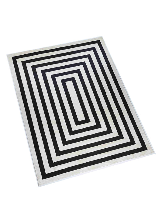 TAPETE OPTIKA BLANCO NEGRO - T9045