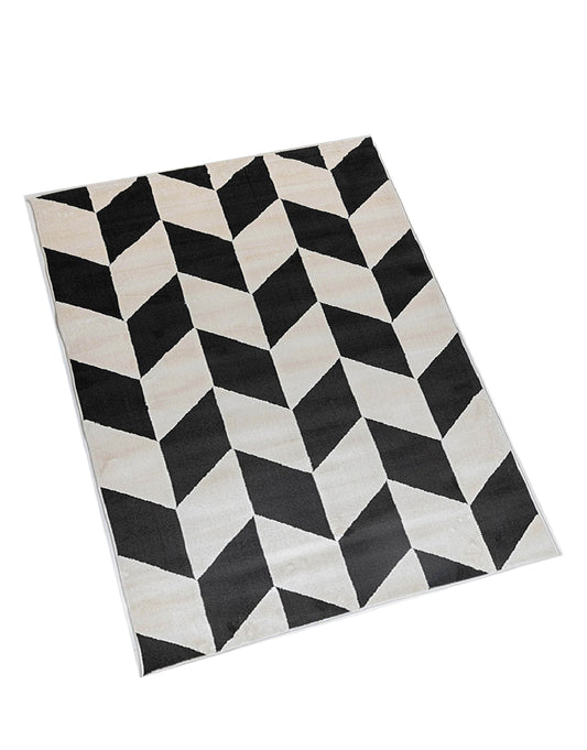 TAPETE OPTIKA CREMA NEGRO - T9052