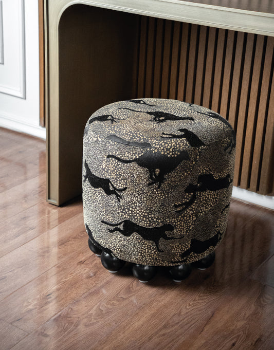 TABURETE AGNES PANTHER EBONY - LINEA B