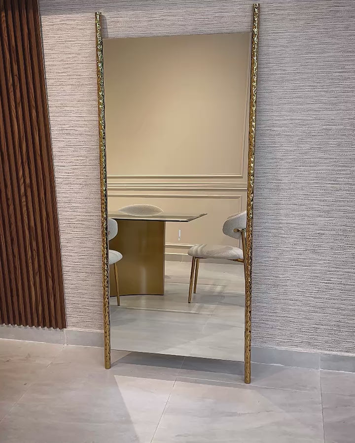 ESPEJO  DE PISO GIANNA DORADO