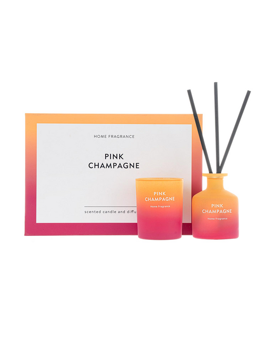 SET DE VELA & DIFUSOR COLORS PINK CHAMPAGNE