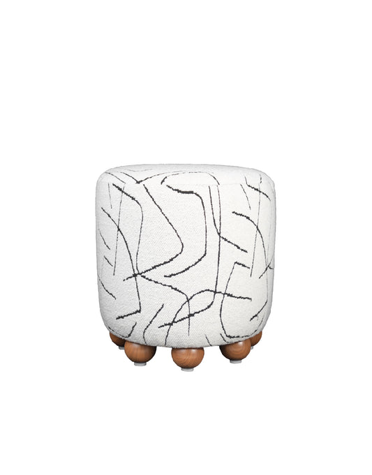 TABURETE AGNES HANI WHITE LINED - LINEA A