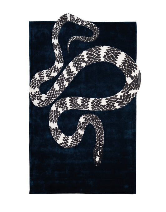 TAPETE BLUE SNAKE HANDMADE