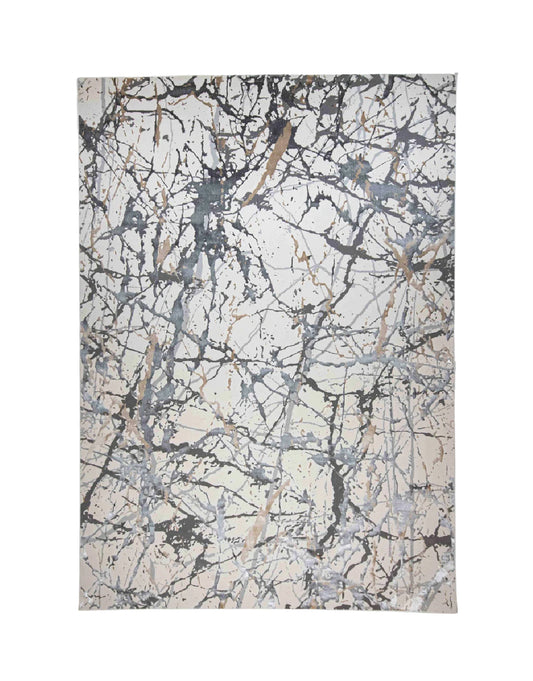 TAPETE FATIMA GRIS CREMA - T2323