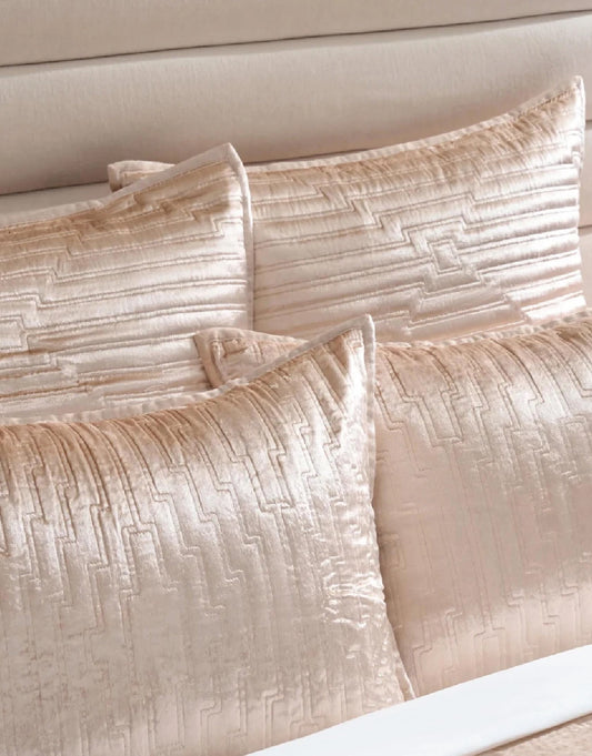 SET DE EDREDON GLAM VELVET BLUSH - KING SIZE