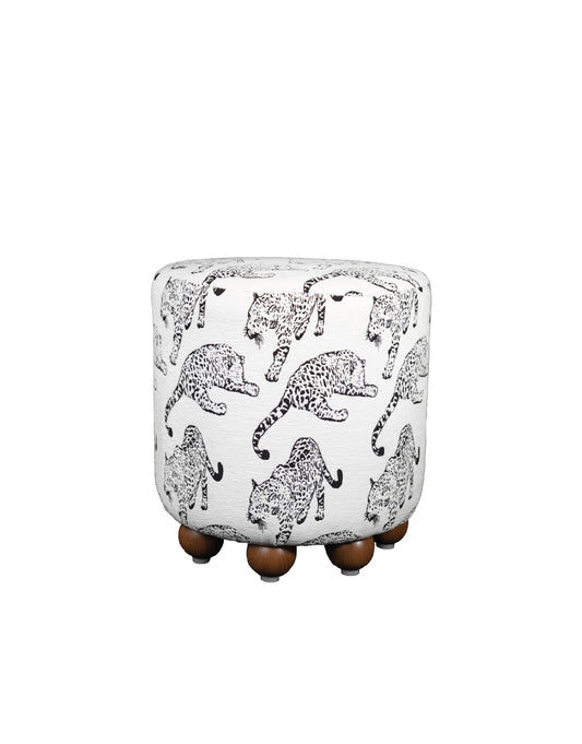 TABURETE AGNES NIBO WHITE CHEETAH - LINEA B