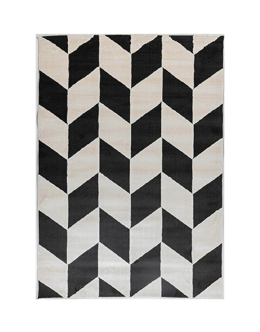 TAPETE OPTIKA CREMA NEGRO - T9052