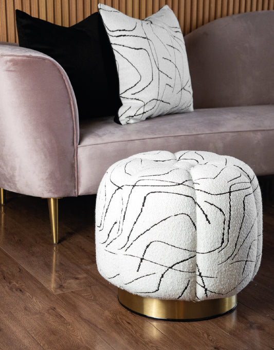 TABURETE ZOE HANI WHITE LINED - LINEA A