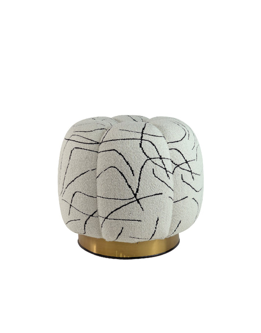 TABURETE ZOE HANI WHITE LINED - LINEA A
